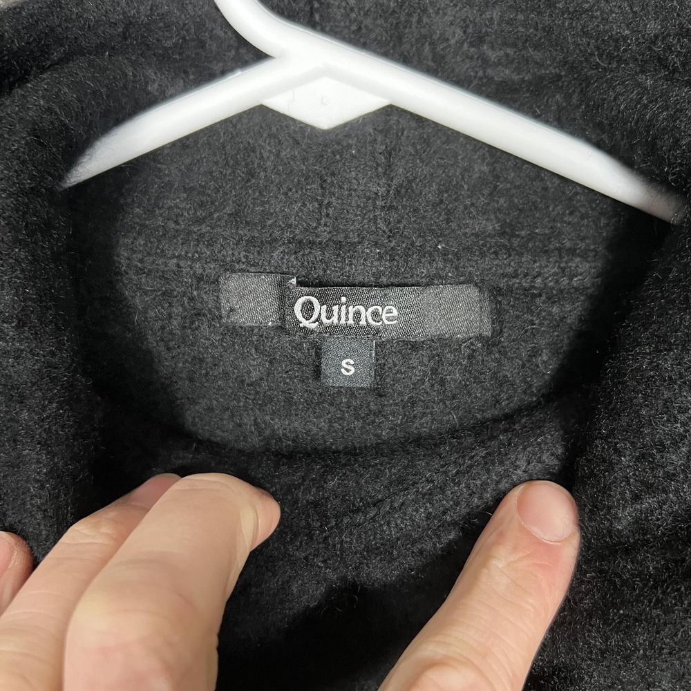 Quince Black Cashmere Hoodie, Small.  Measurements In Photos. SAME DAY SHIPPING! - Picture 4 of 7